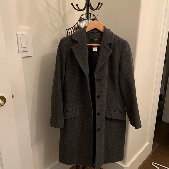 Redoute Dark Charcoal Grey Wool Coat - Picture 5 of 7